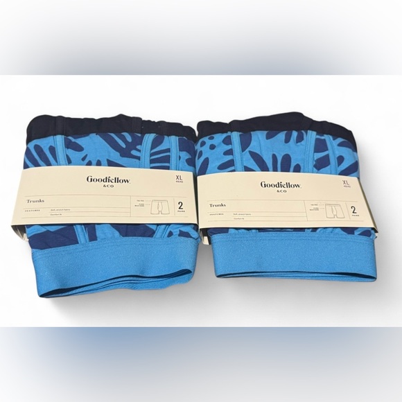 Goodfellow & Co Other - 4 pairs of Good fellow & Co Leaf Pattern Blue Trunks